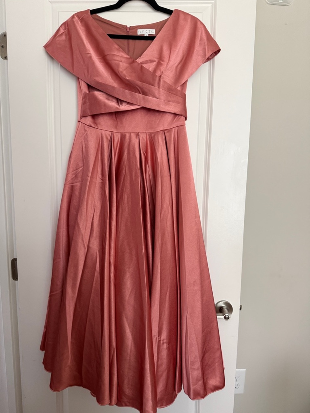 Ivy City Co Satin Rose Maxi Dress